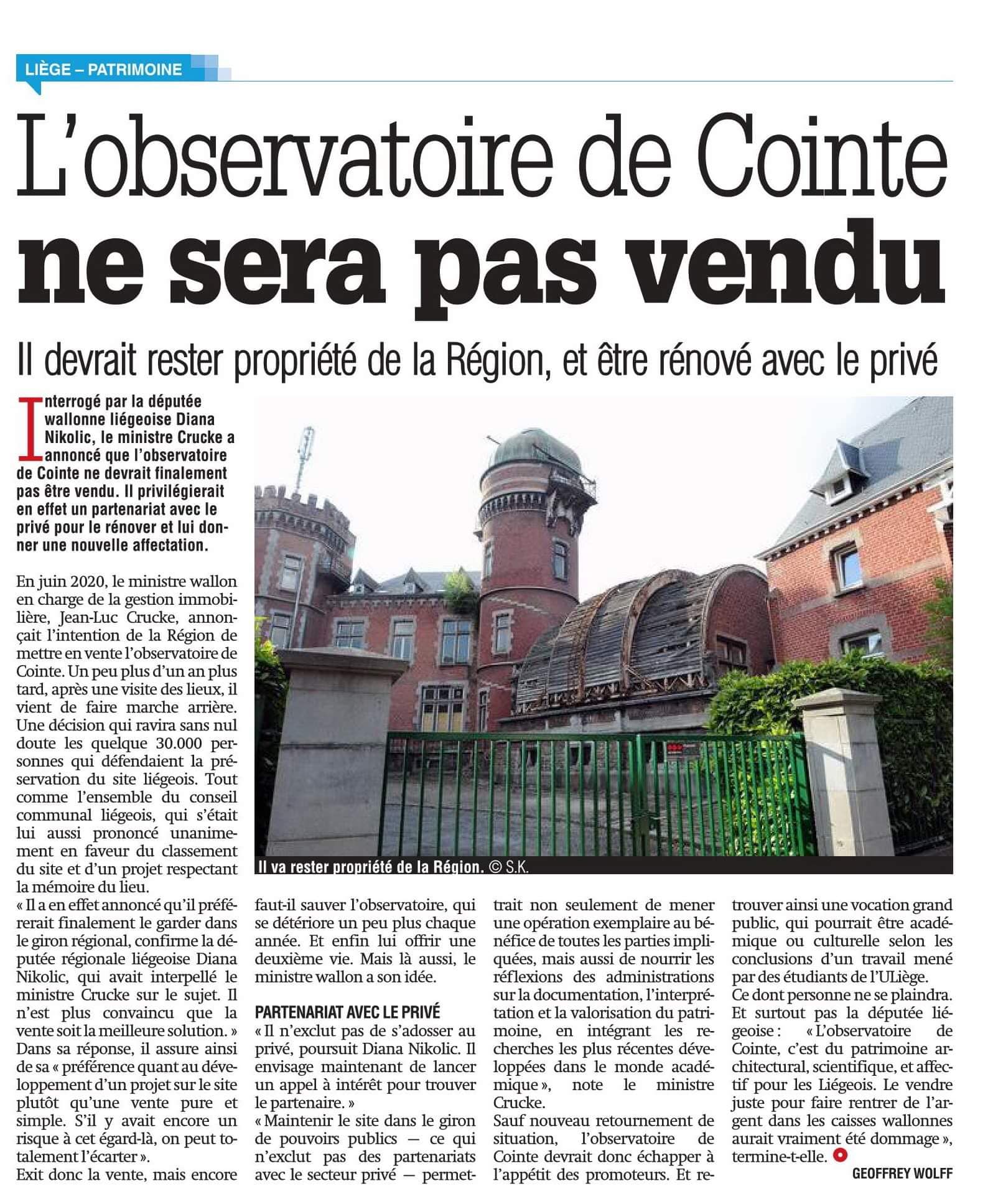 observatoire de Cointe